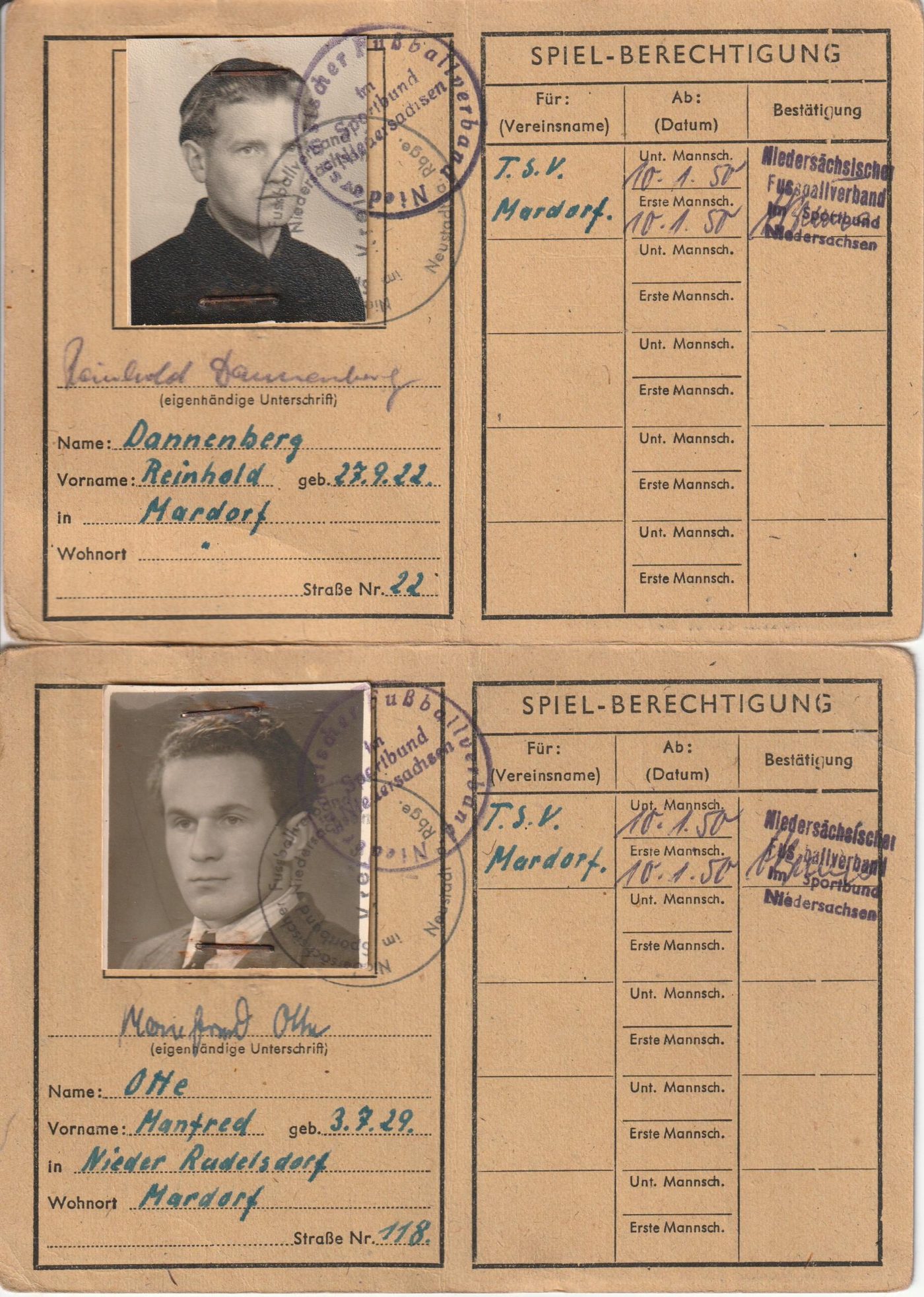 S. Dannenberg und M. Otte, 1950